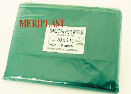 SACCHI CONFEZZIONATI DISPONIBILI NEI COLORI TRASPARENTE AMBRA - VERDE - AZZURRO - BIANCO